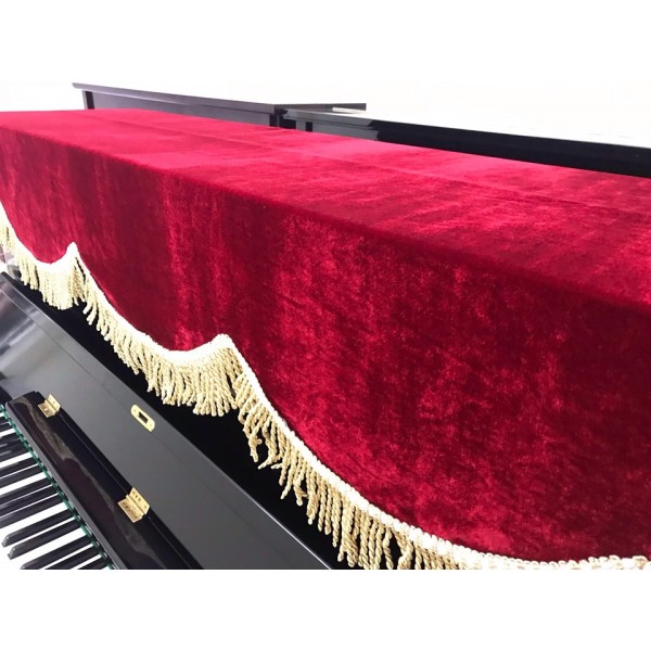 Khăn Phủ Đàn Piano Nhung Đỏ