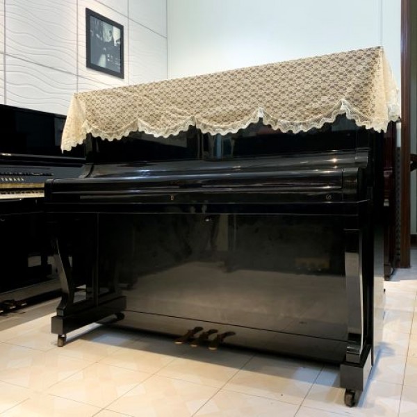 Khăn Phủ Đàn Piano Ren Vàng