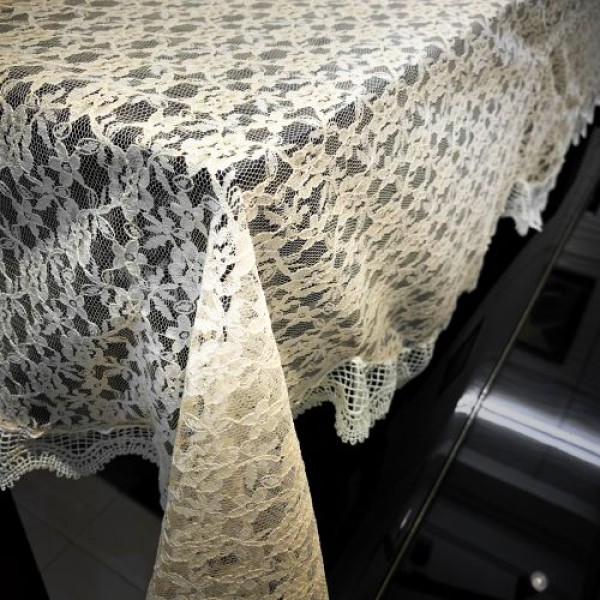 Khăn Phủ Đàn Piano Ren Vàng