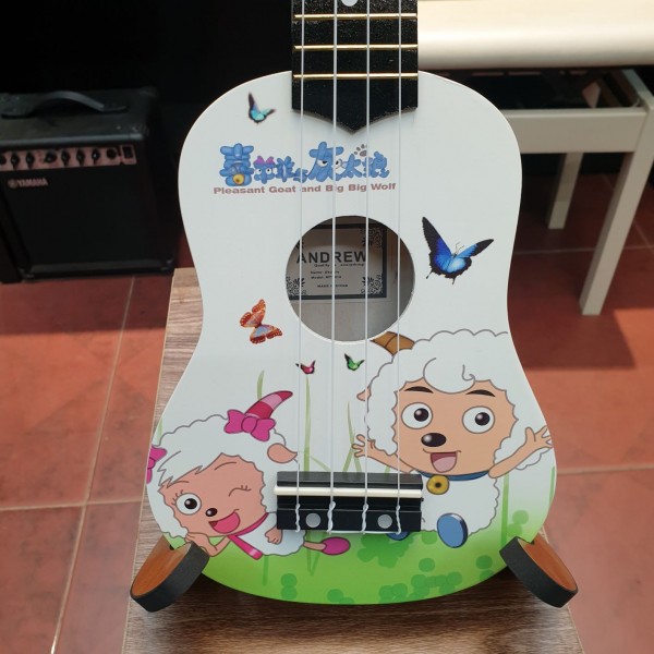 Đàn Ukulele Sorpano Hình Màu - Goat-Trắng