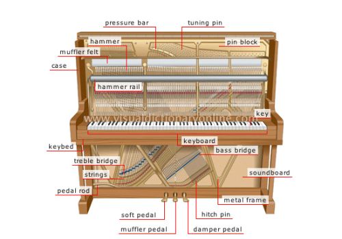 Cấu tạo đàn Piano Upright