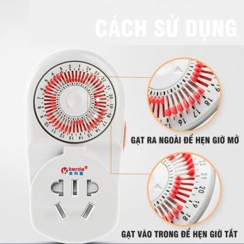 Ổ Cắm Hẹn Giờ Thông Minh Kerde TW-260 (Cơ)