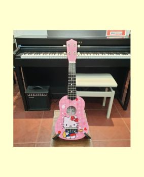 Đàn Ukulele Sorpano Hình Màu - Hello Kitty-Hồng